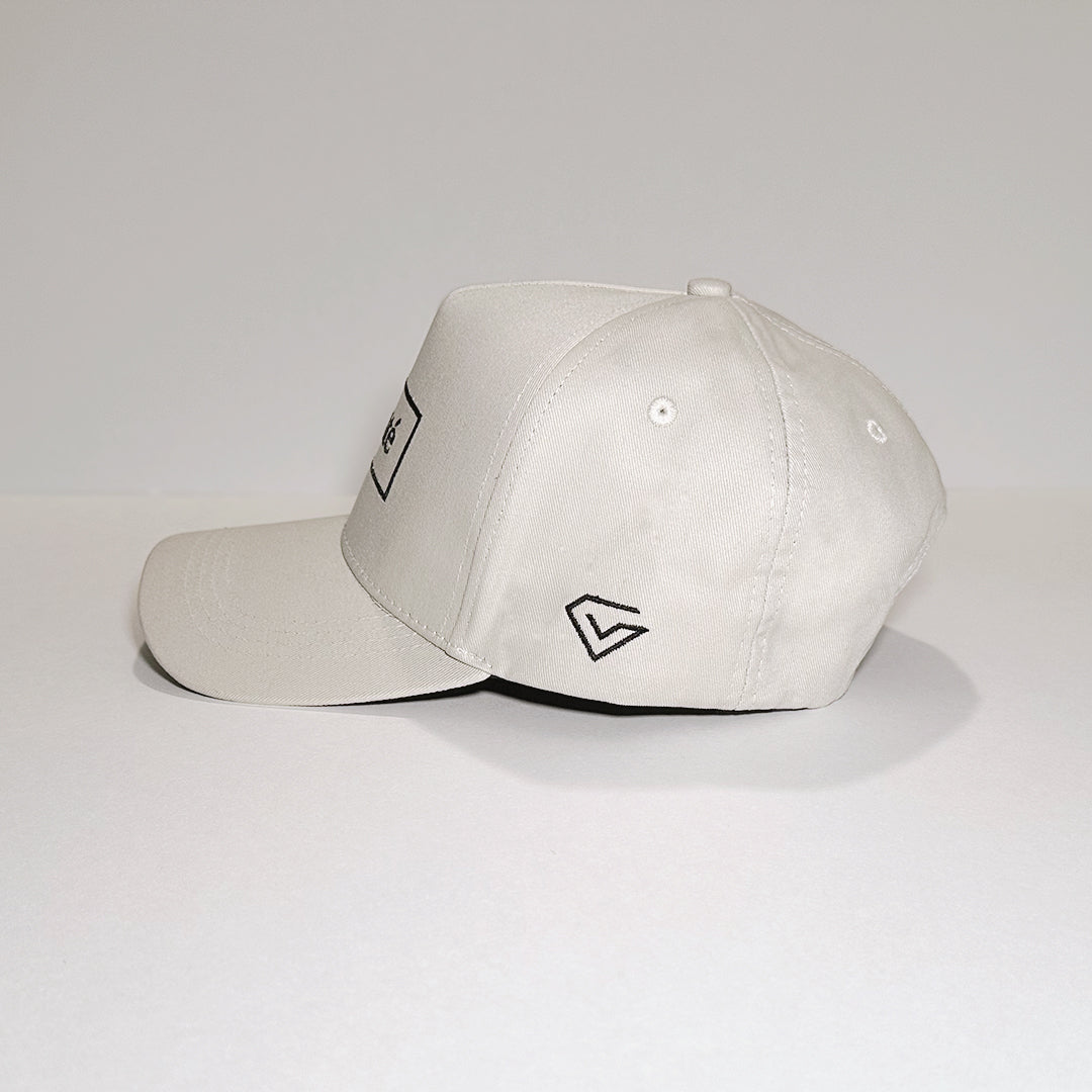 Off White Snapback Cap - Cotton with Satin Lining Cap