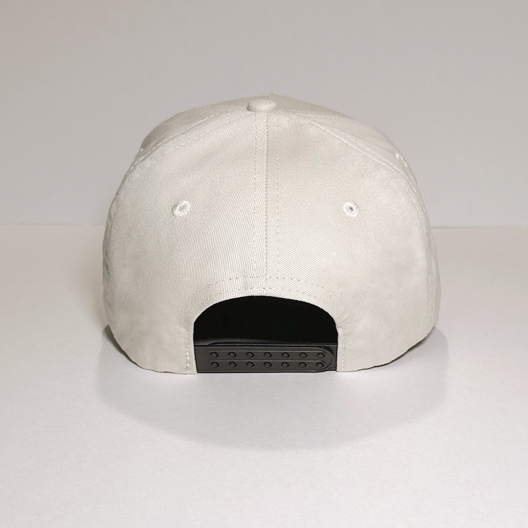 Off White Snapback Cap - Cotton with Satin Lining Cap