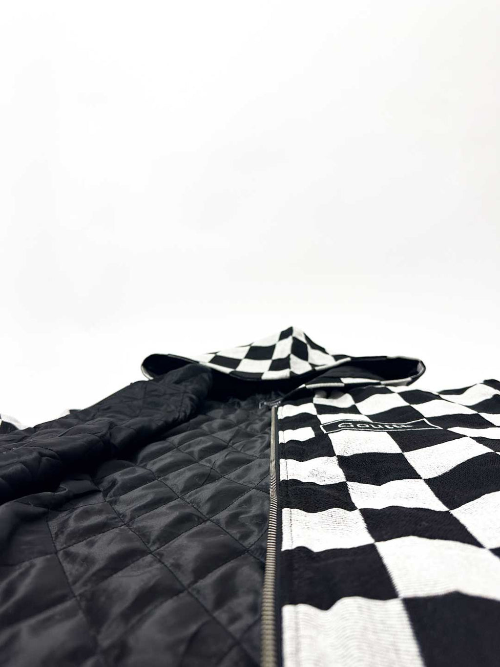 Level the Playing Field - Tapestry Hoodie - Black and White Chessboard Pattern