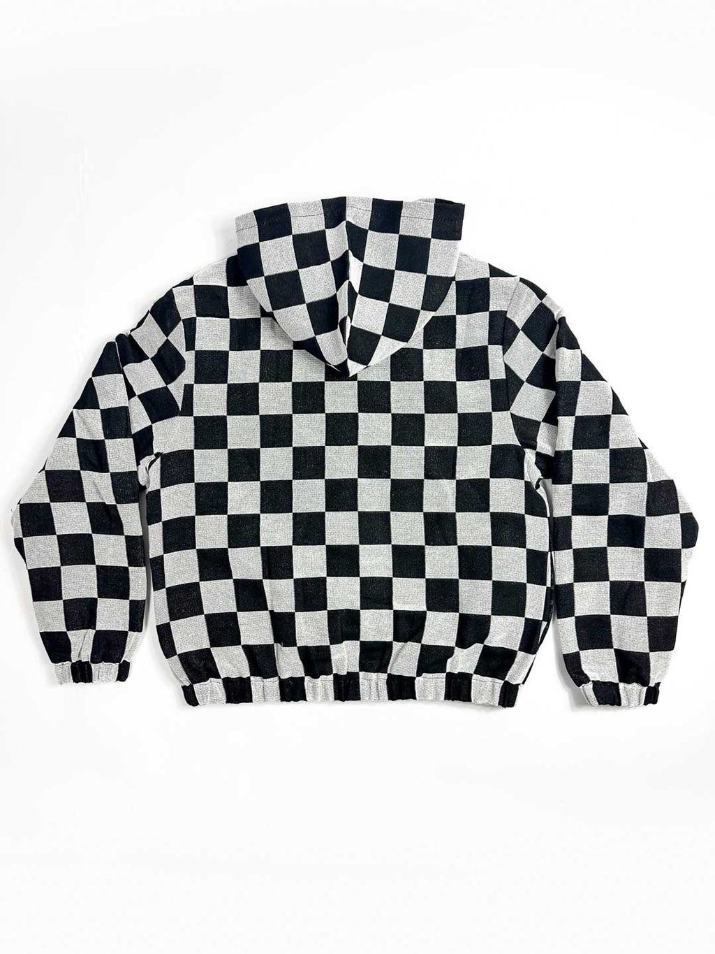 Level the Playing Field - Tapestry Hoodie - Black and White Chessboard Pattern