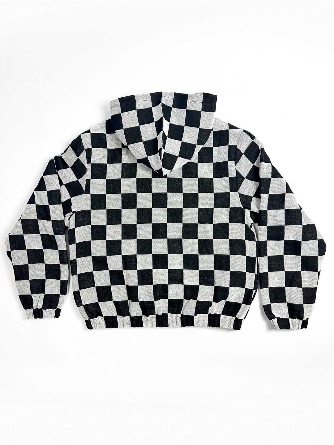 Level the Playing Field - Tapestry Hoodie - Black and White Chessboard Pattern