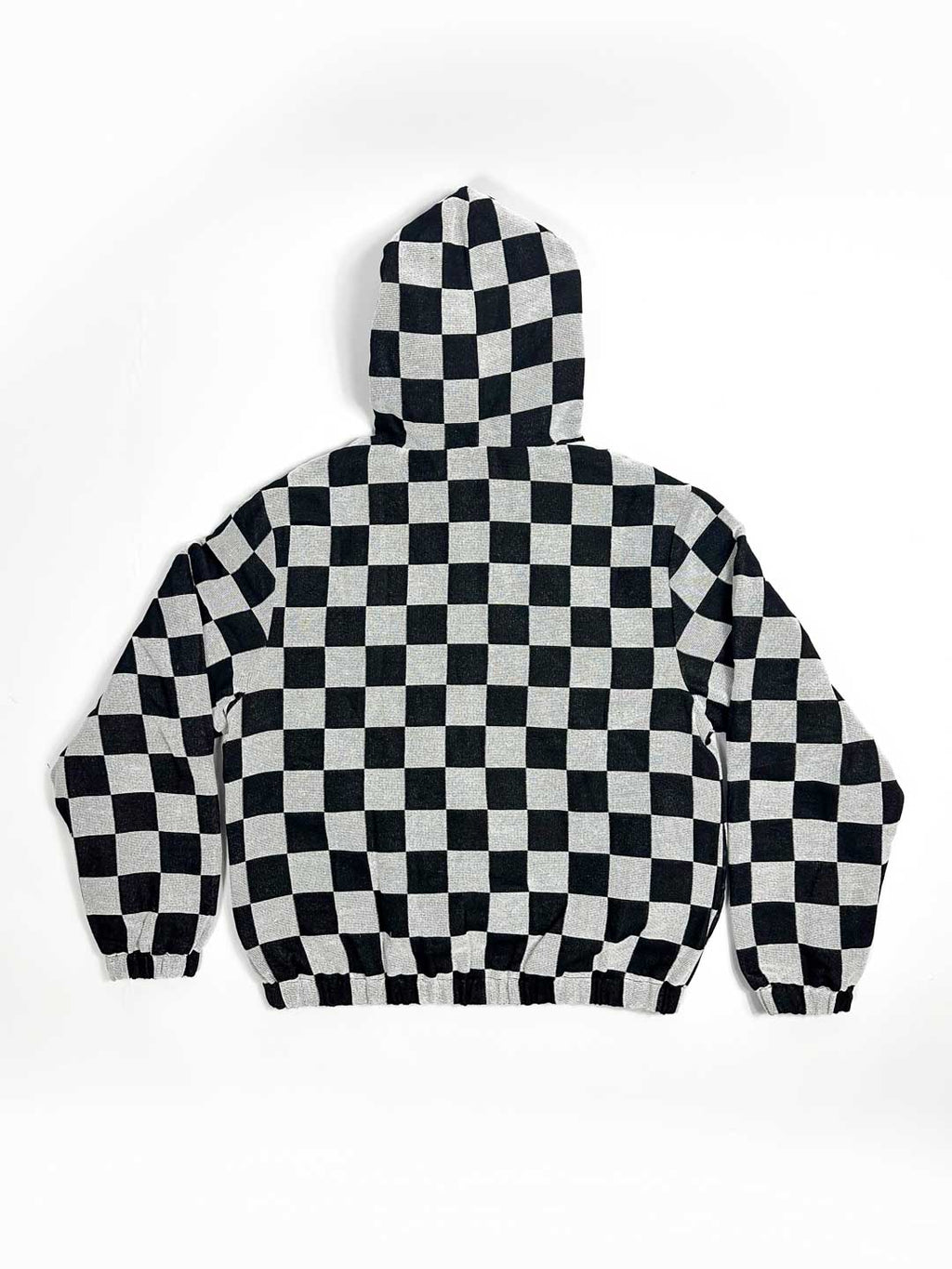 Level the Playing Field - Tapestry Hoodie - Black and White Chessboard Pattern