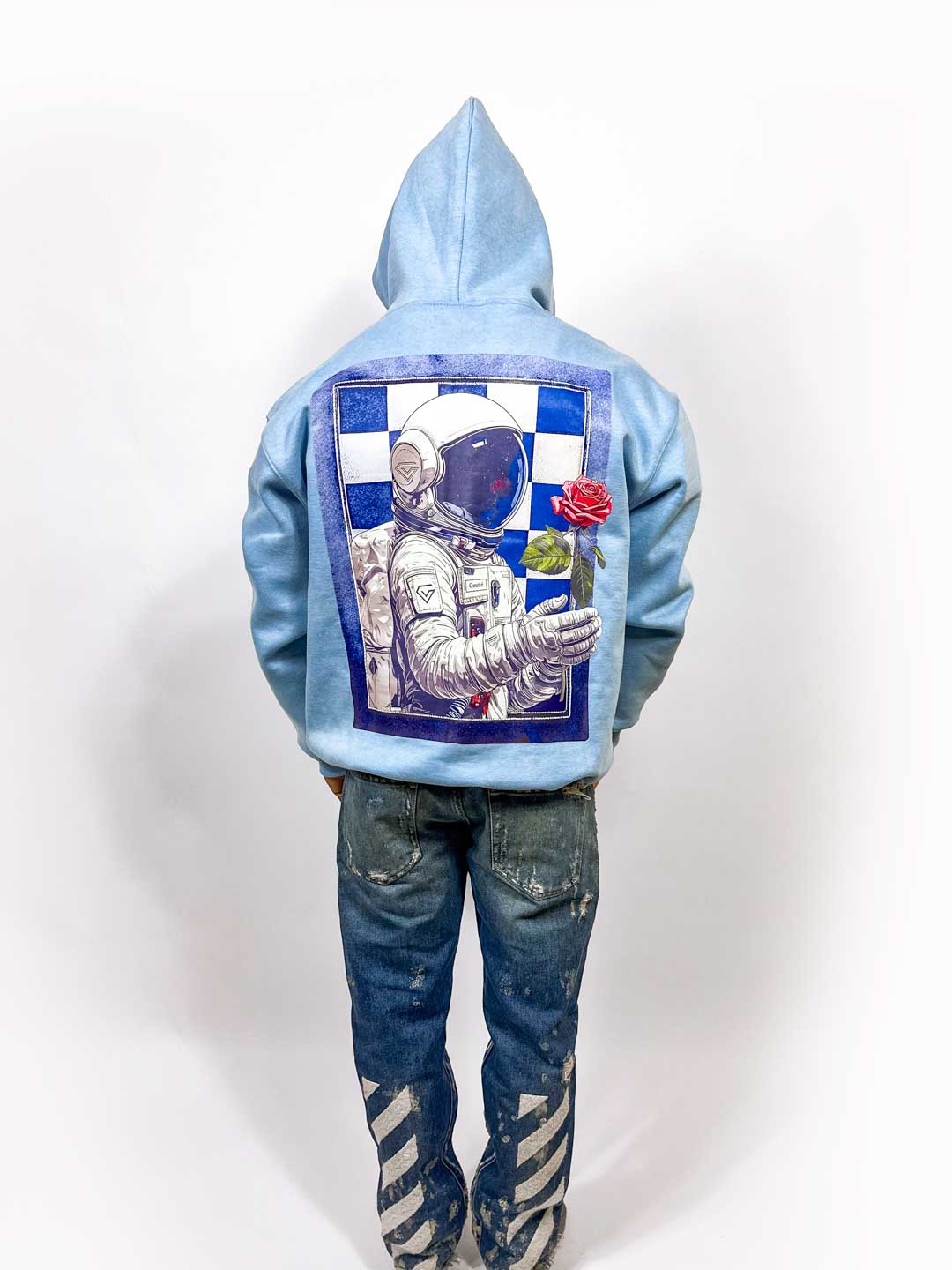Love of the Game - Heavy Acid Wash Hoodie - Icy Blue