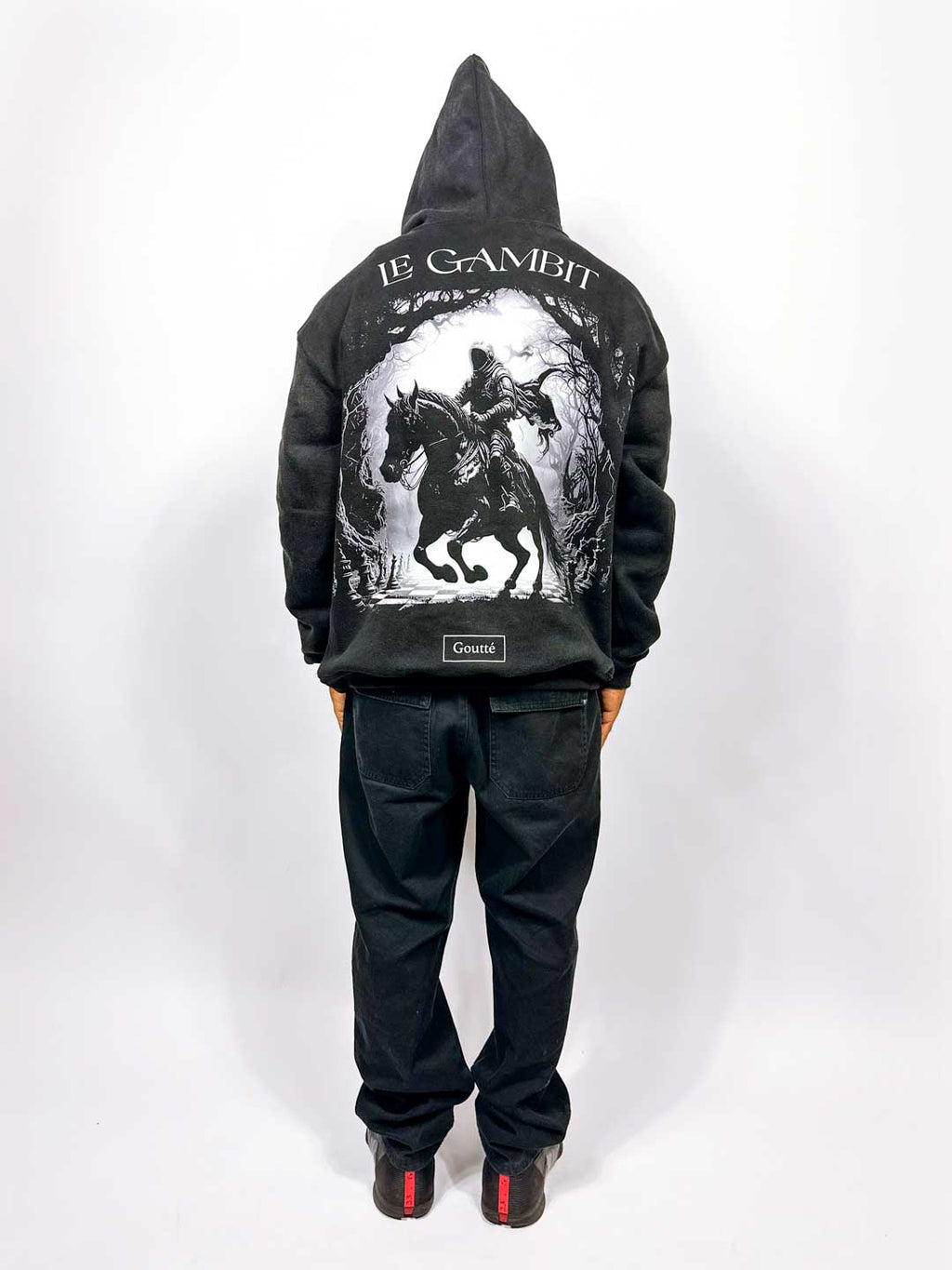 The Endgame - Heavy Acid Wash Hoodie - Black