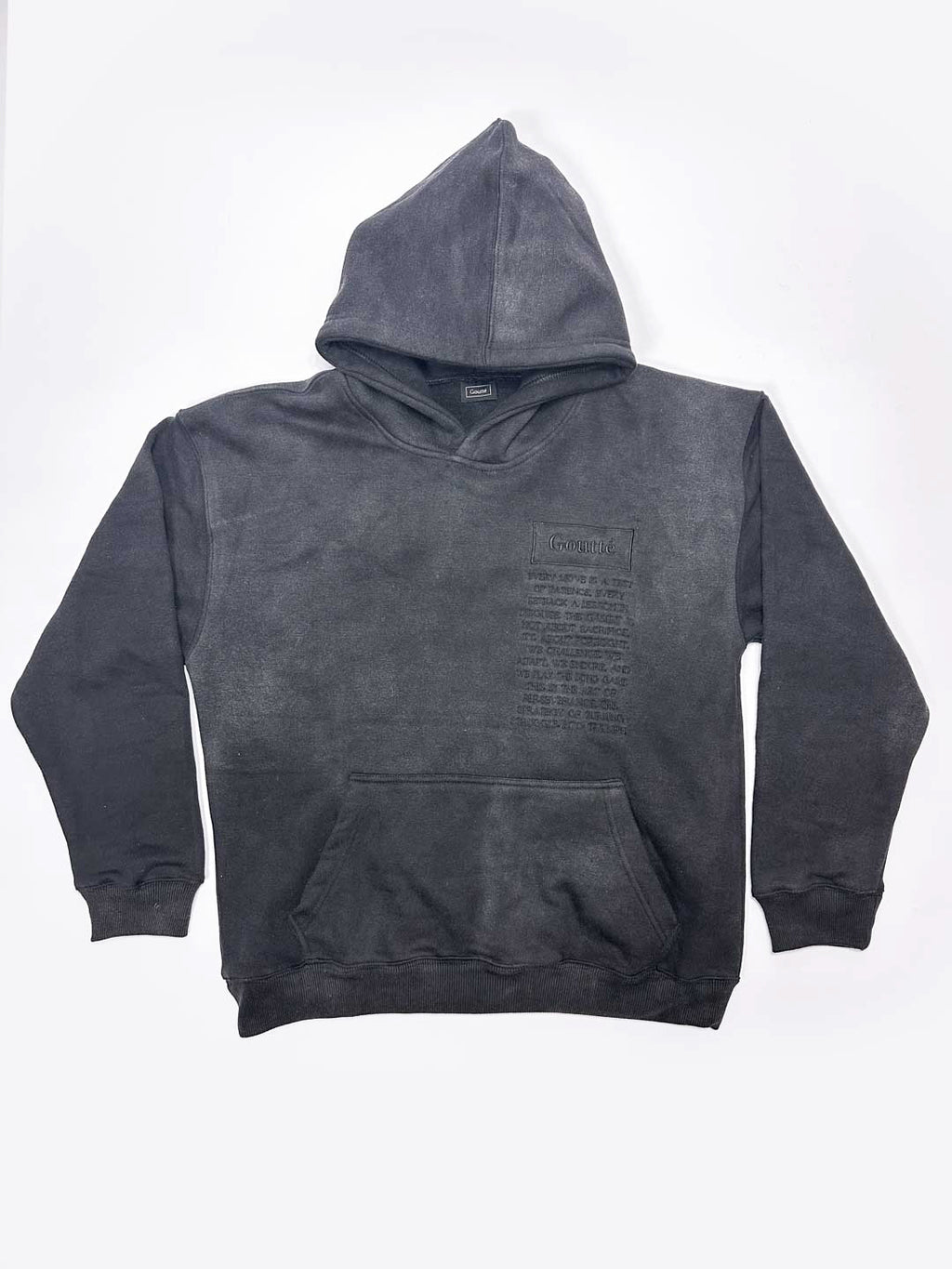 The Endgame - Heavy Acid Wash Hoodie - Black