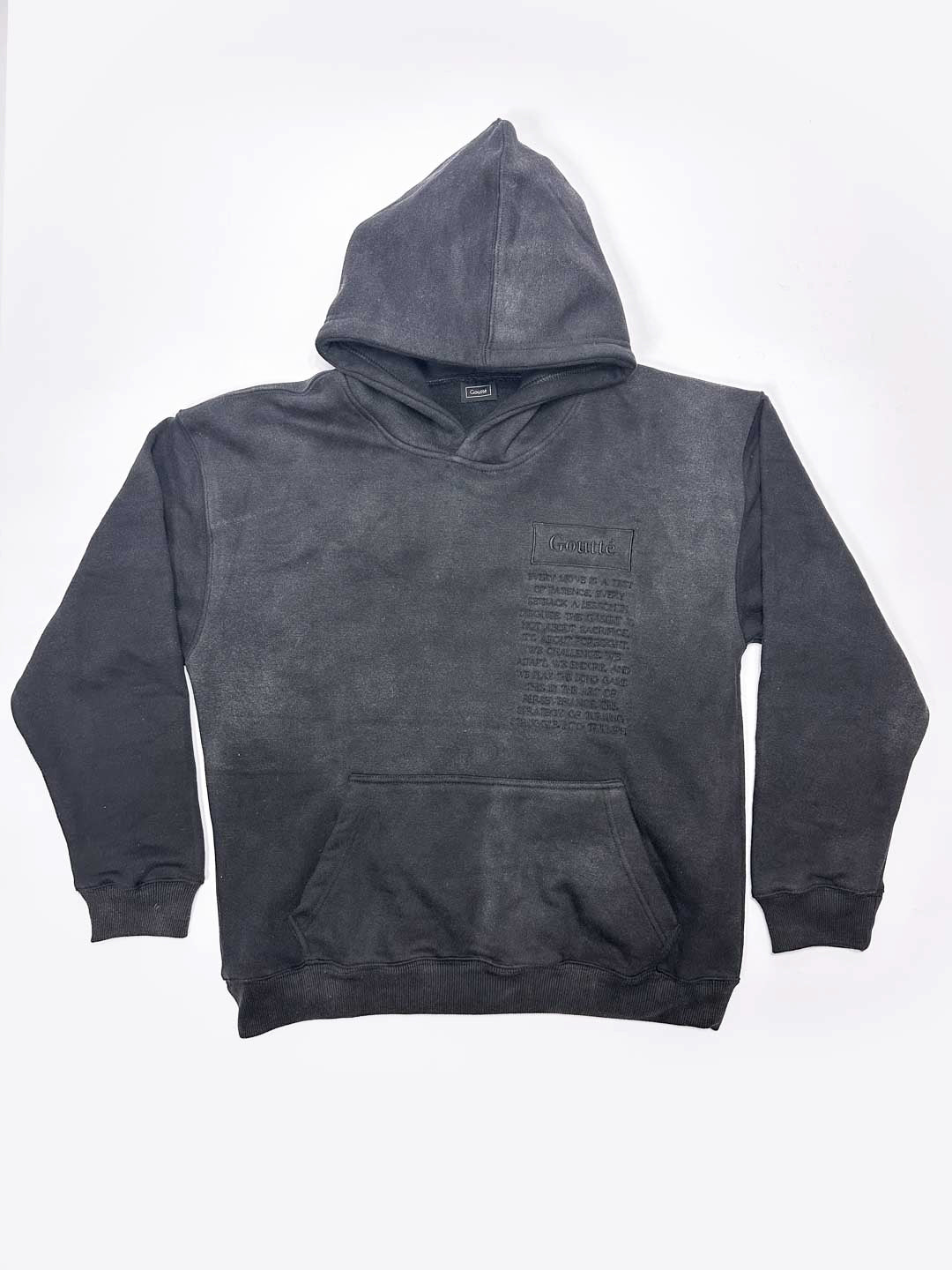 The Endgame - Heavy Acid Wash Hoodie - Black