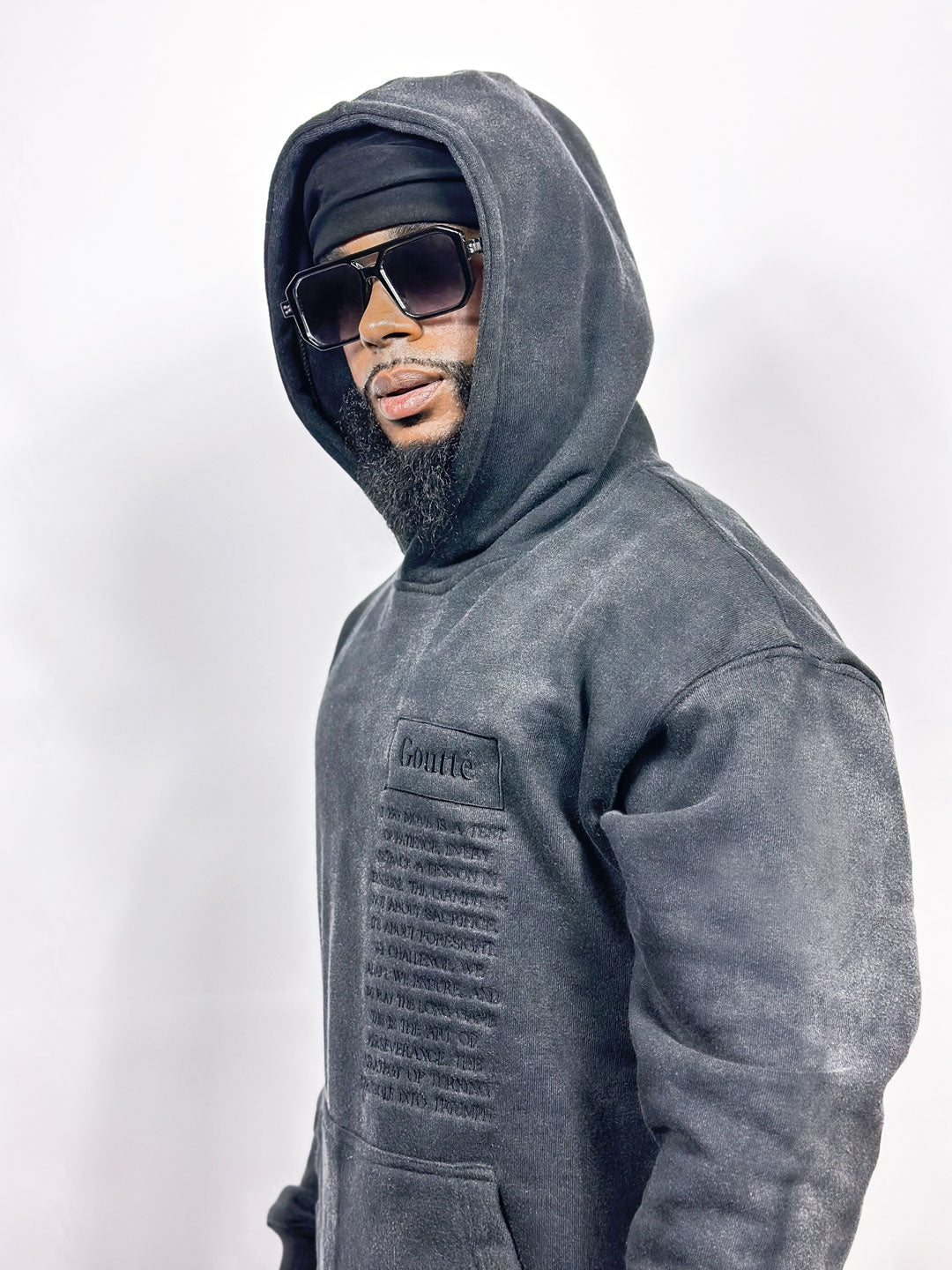 The Endgame - Heavy Acid Wash Hoodie - Black