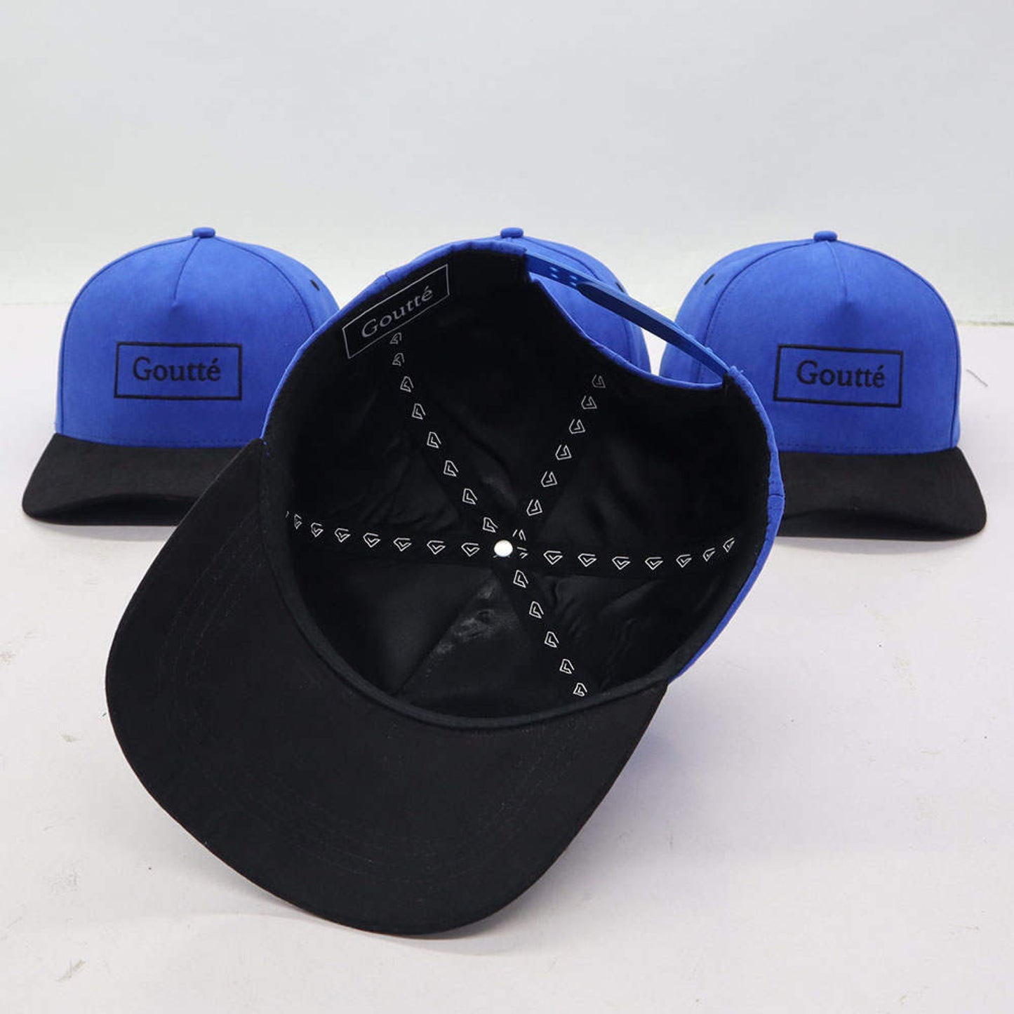 Black n Blues - Snapback Cap - Suede with Satin Lining Cap