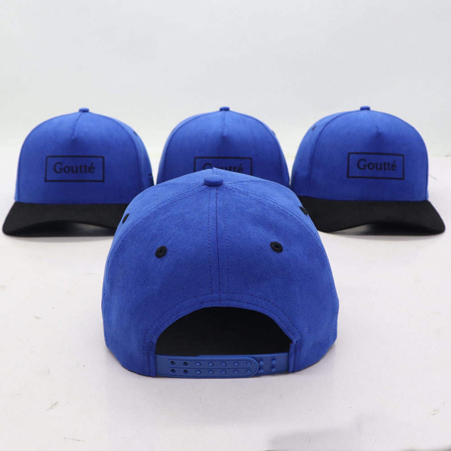 Black n Blues - Snapback Cap - Suede with Satin Lining Cap