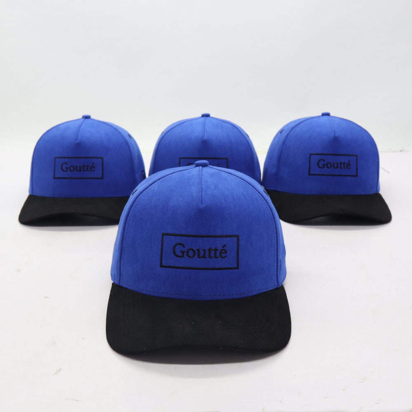 Black n Blues - Snapback Cap - Suede with Satin Lining Cap