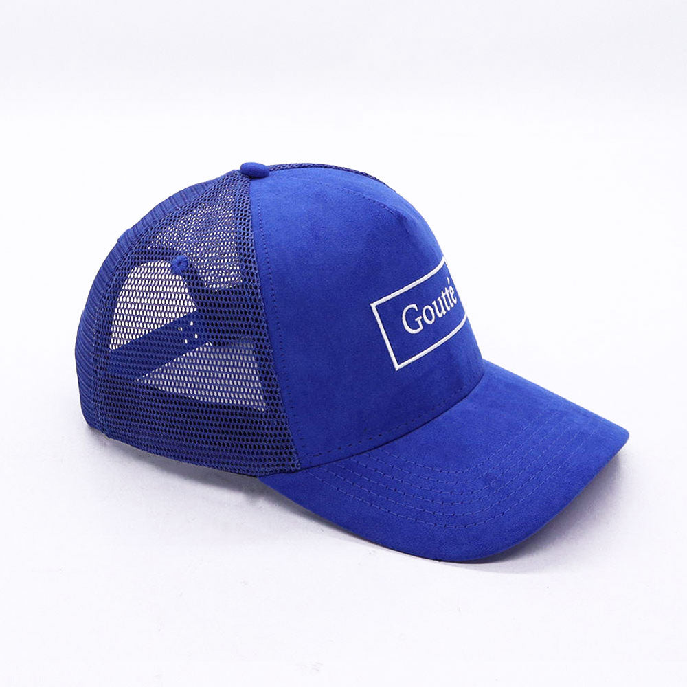 Royal Blue Suede Trucker Hat
