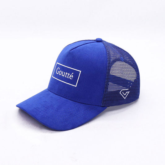 Royal Blue Suede Trucker Hat