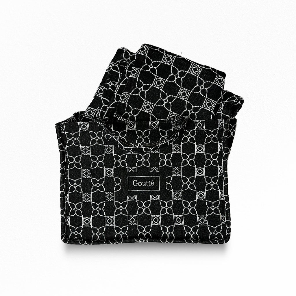 Black Drip Pattern Tapestry Shirt and Shorts Set - Goutté Summer
