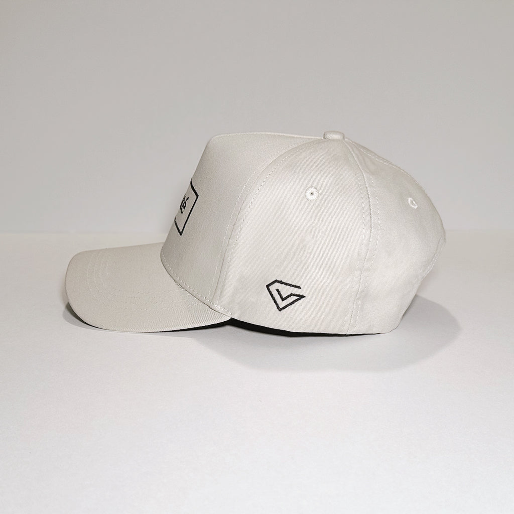 Off White Snapback Cap - Cotton with Satin Lining Cap