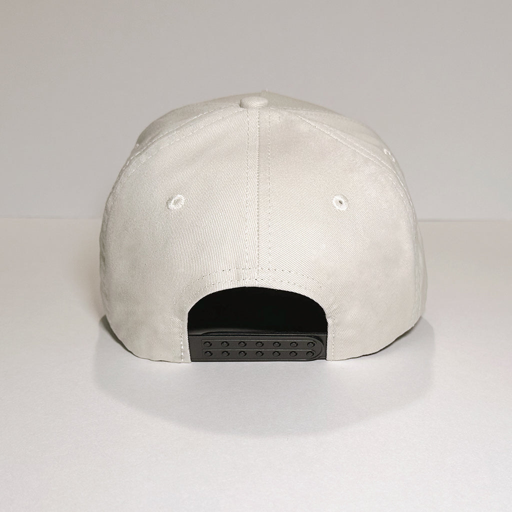 Off White Snapback Cap - Cotton with Satin Lining Cap