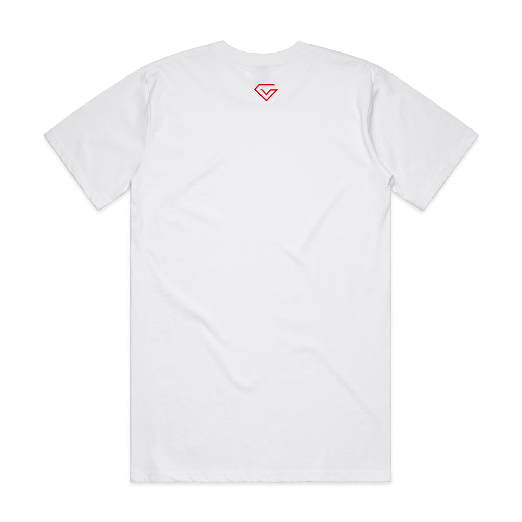 Classic Logo Tee - White with a Red Pen